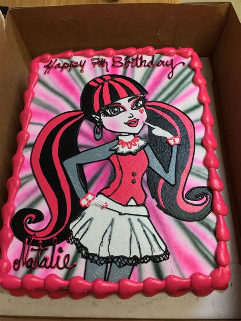 Fabulous Monster High Birthday Invitation with a free backside included. . Draculaura birthday